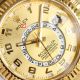 Grade A Swiss 9001 Rolex Sky-Dweller Gold Arabic 42 mm Men Watches Leather Strap (10)_th.jpg